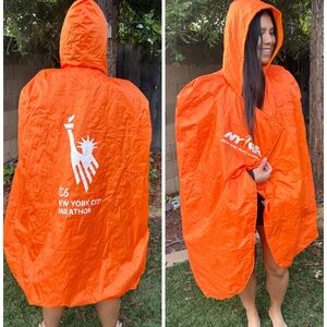 Orange NYRR New York City Marathon Poncho Finisher Cape
